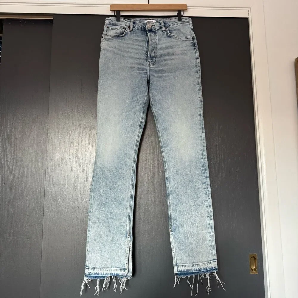 RE/DONE 70S HIGH RISE SKINNY BOOT JEAN in SKID sz 30